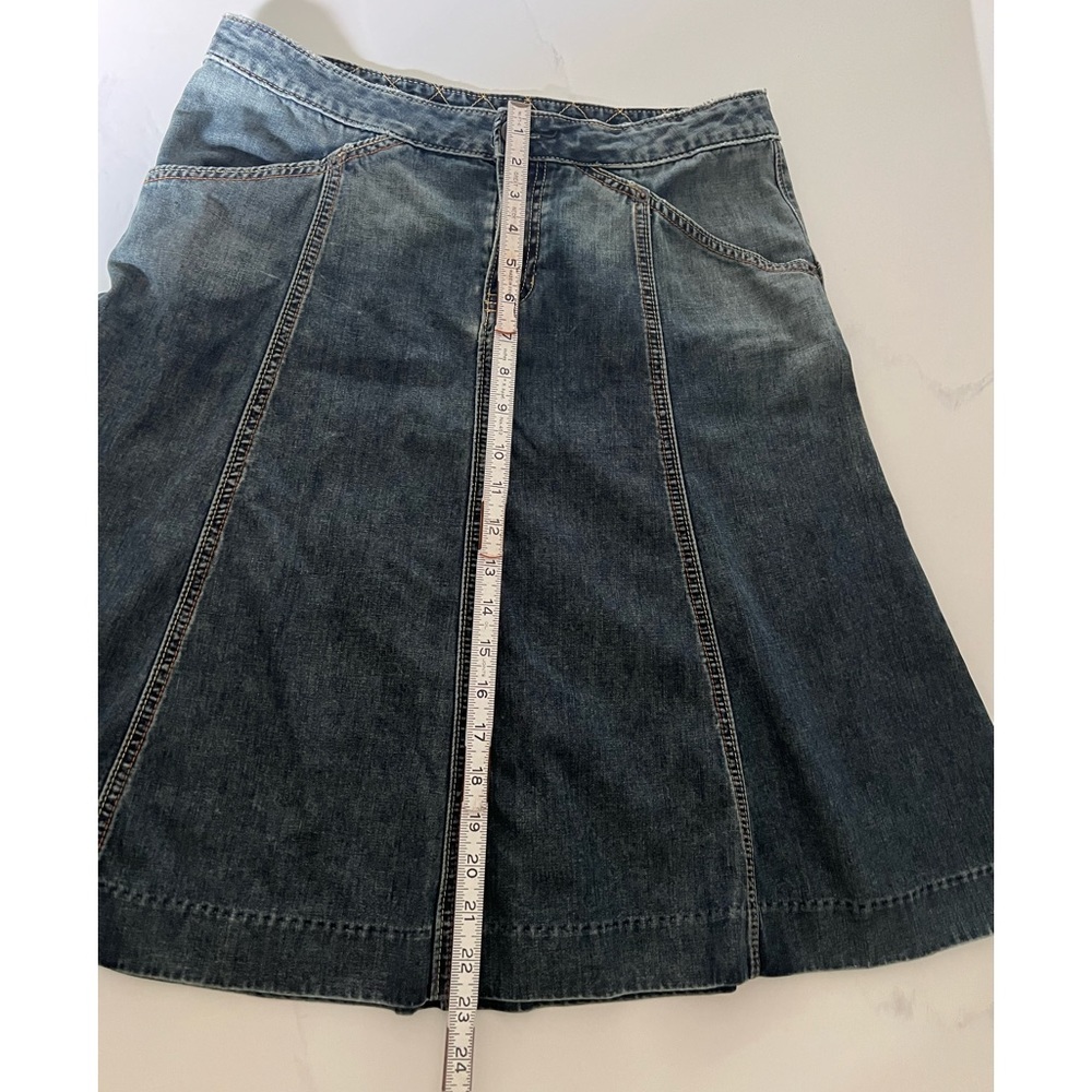 Vintage Gap denim A line skirt, distressed - Picture 5 of 12